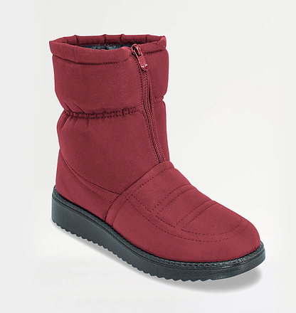 Ladies Wide Fit Showerproof Fabric Front Zip Boot - LJ805